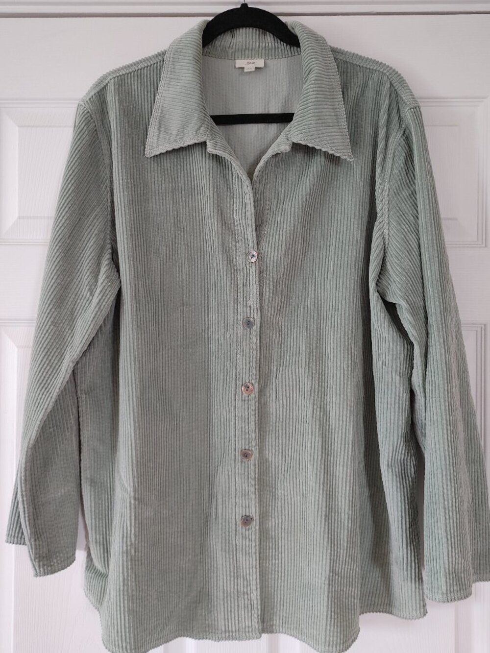 J Jill Soft-as-Butter Courderoy Sage Green Jacket XL